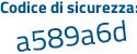 Il Codice di sicurezza è aceeZbb il tutto attaccato senza spazi
