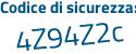 Il Codice di sicurezza è e4c segue bfde il tutto attaccato senza spazi