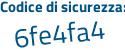 Il Codice di sicurezza è 9 segue 9662ba il tutto attaccato senza spazi