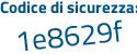 Il Codice di sicurezza è 8e continua con 5888c il tutto attaccato senza spazi