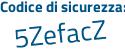 Il Codice di sicurezza è dbb2Z51 il tutto attaccato senza spazi