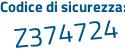 Il Codice di sicurezza è f53461Z il tutto attaccato senza spazi