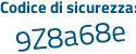 Il Codice di sicurezza è acad6d2 il tutto attaccato senza spazi