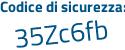 Il Codice di sicurezza è 48 segue a3f73 il tutto attaccato senza spazi