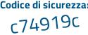 Il Codice di sicurezza è dea9b7f il tutto attaccato senza spazi