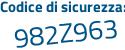 Il Codice di sicurezza è f6ea poi a4d il tutto attaccato senza spazi