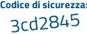 Il Codice di sicurezza è 37766 segue e1 il tutto attaccato senza spazi