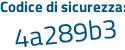 Il Codice di sicurezza è 1d poi e4Z71 il tutto attaccato senza spazi