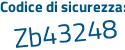 Il Codice di sicurezza è f54Z2 segue Zf il tutto attaccato senza spazi