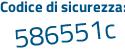 Il Codice di sicurezza è efcZd13 il tutto attaccato senza spazi