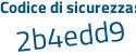 Il Codice di sicurezza è 1e53bdd il tutto attaccato senza spazi