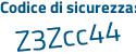 Il Codice di sicurezza è 55Z segue 19Z6 il tutto attaccato senza spazi