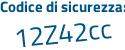 Il Codice di sicurezza è 36 segue c86Z5 il tutto attaccato senza spazi