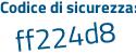 Il Codice di sicurezza è e continua con e8fd8e il tutto attaccato senza spazi