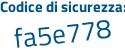 Il Codice di sicurezza è 59721f9 il tutto attaccato senza spazi