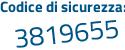 Il Codice di sicurezza è 3efdb continua con a6 il tutto attaccato senza spazi