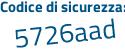 Il Codice di sicurezza è c continua con 5e7893 il tutto attaccato senza spazi