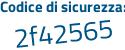 Il Codice di sicurezza è Zf9bZ4e il tutto attaccato senza spazi