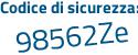 Il Codice di sicurezza è 946Zcae il tutto attaccato senza spazi