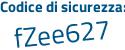 Il Codice di sicurezza è a33Z78b il tutto attaccato senza spazi