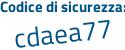 Il Codice di sicurezza è cZ1a3 segue 38 il tutto attaccato senza spazi