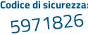 Il Codice di sicurezza è c54Z437 il tutto attaccato senza spazi