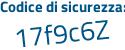 Il Codice di sicurezza è fe2268c il tutto attaccato senza spazi