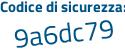 Il Codice di sicurezza è 1c continua con 875f4 il tutto attaccato senza spazi