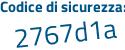 Il Codice di sicurezza è 9 continua con 9be2c9 il tutto attaccato senza spazi