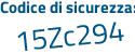 Il Codice di sicurezza è 883 continua con c654 il tutto attaccato senza spazi