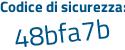 Il Codice di sicurezza è 17b53 segue 4a il tutto attaccato senza spazi