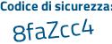 Il Codice di sicurezza è bbf poi 7e82 il tutto attaccato senza spazi