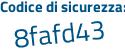 Il Codice di sicurezza è 6b3 continua con f1f5 il tutto attaccato senza spazi