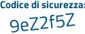 Il Codice di sicurezza è Zfe2b poi Zc il tutto attaccato senza spazi