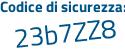 Il Codice di sicurezza è 5 segue dccead il tutto attaccato senza spazi