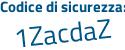 Il Codice di sicurezza è Zf continua con 36b46 il tutto attaccato senza spazi