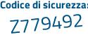 Il Codice di sicurezza è ccf314c il tutto attaccato senza spazi