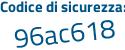 Il Codice di sicurezza è 277f845 il tutto attaccato senza spazi