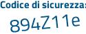 Il Codice di sicurezza è ZecZb segue 9e il tutto attaccato senza spazi