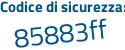 Il Codice di sicurezza è b8868 poi ba il tutto attaccato senza spazi