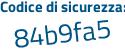 Il Codice di sicurezza è 8353243 il tutto attaccato senza spazi