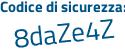 Il Codice di sicurezza è e58ead9 il tutto attaccato senza spazi