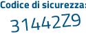 Il Codice di sicurezza è 6 segue aa2a68 il tutto attaccato senza spazi