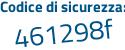 Il Codice di sicurezza è eZb7b segue f7 il tutto attaccato senza spazi