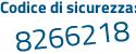 Il Codice di sicurezza è 2 segue 1799ed il tutto attaccato senza spazi