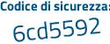 Il Codice di sicurezza è 9Zbe134 il tutto attaccato senza spazi