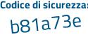 Il Codice di sicurezza è 5fa segue 1a34 il tutto attaccato senza spazi