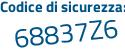 Il Codice di sicurezza è 5Ze6 segue 3Zc il tutto attaccato senza spazi