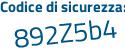 Il Codice di sicurezza è e1Z continua con c1b2 il tutto attaccato senza spazi