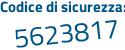 Il Codice di sicurezza è 611 segue 51cf il tutto attaccato senza spazi